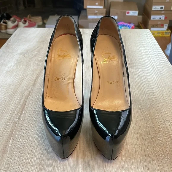 Louboutin Daffodile 160MM Black Patent Leather - 36 - Picture 2 of 9